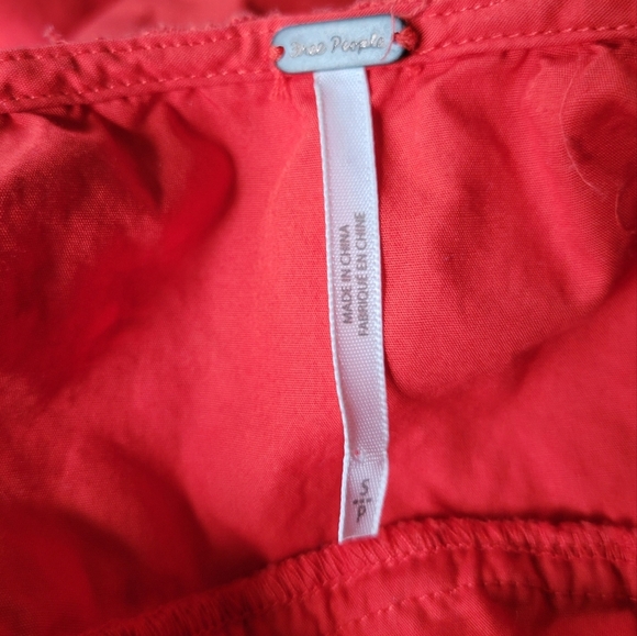 Free People Red Sleeveless Fit and Flare Dress Sz Small - Picture 12 of 12